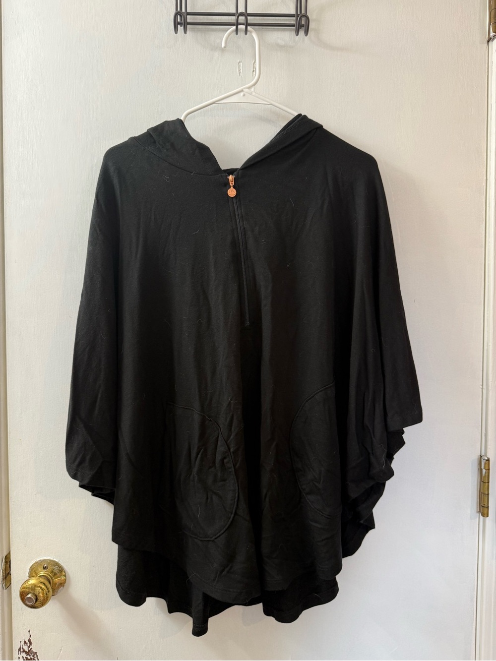 Black Hooded Poncho Tunic - Lightweight Women’s Top - Beyond Yoga